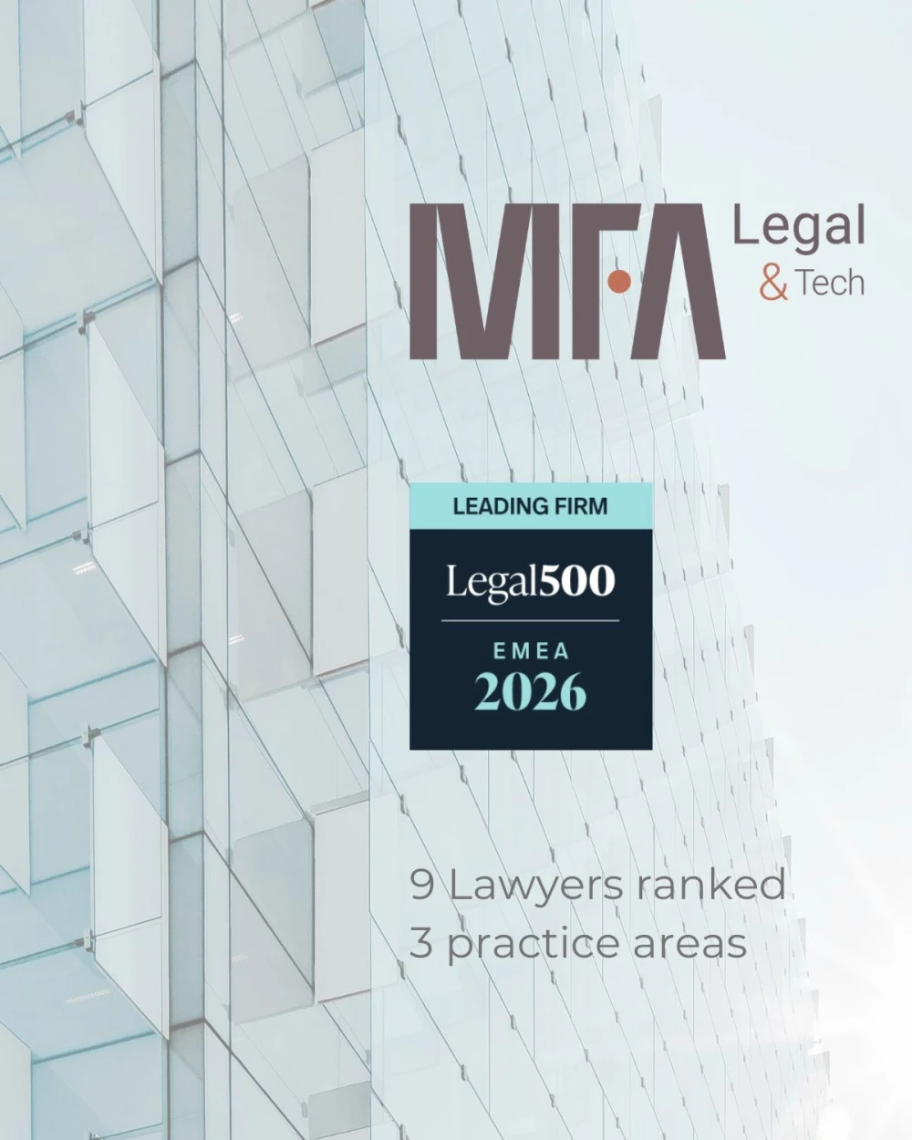MFA Legal & Tech em destaque no ranking do Legal 500 EMEA 2026